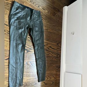 Bcbgmaxazria green leather tight leggings